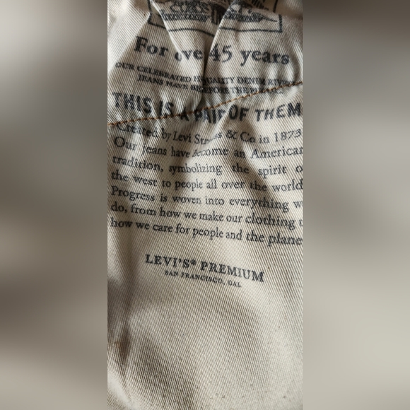 LEVI'S 510 30X32 Premium San Francisco Capital E Straight Leg Blue Jeans - Picture 4 of 13